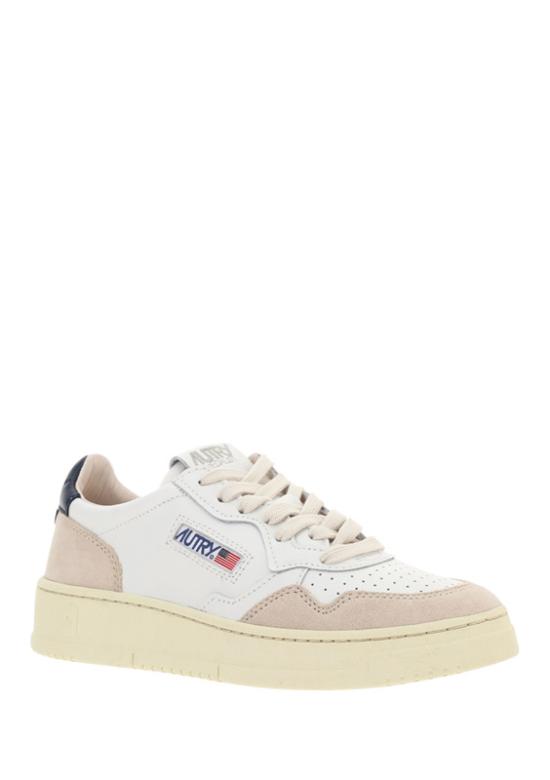 26FW 오트리 메달리스트 로우 레더 스니커즈 AULWLS28 WHTBLUE WHITE - AUTRY