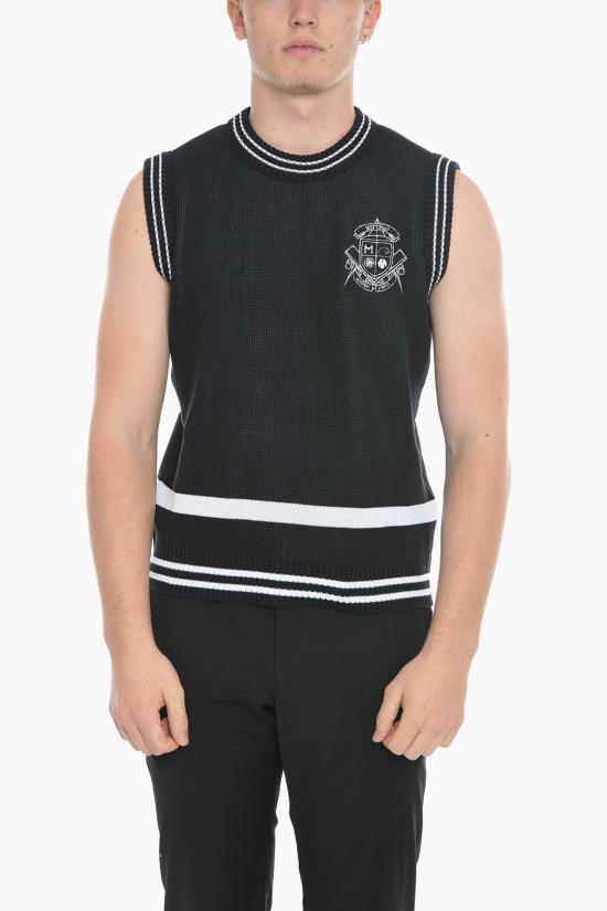  미스치프리퍼블릭 민소매 티셔츠 33MSFWM601R 226970 99 Black White