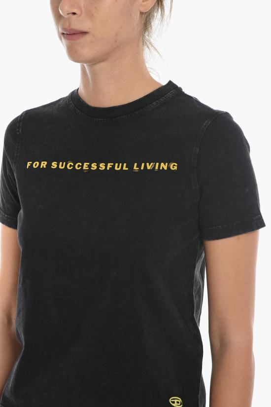  디젤 반팔 티셔츠 A06776 0DGAF 900 Black - DIESEL