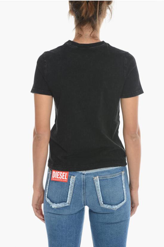  디젤 반팔 티셔츠 A06776 0DGAF 900 Black - DIESEL