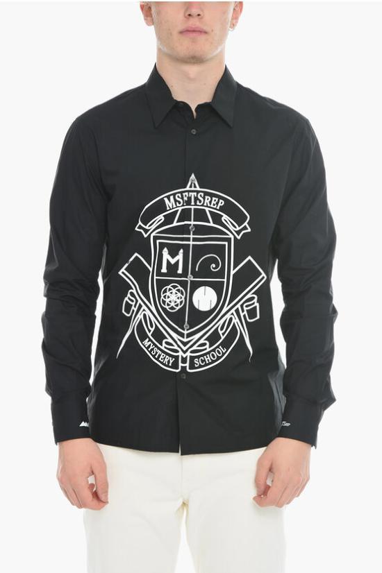 미스치프리퍼블릭 긴팔 긴팔 셔츠 33MSFE01S8 226901 99 Black