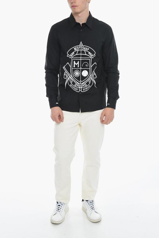  미스치프리퍼블릭 긴팔 긴팔 셔츠 33MSFE01S8 226901 99 Black - MSFTSREP