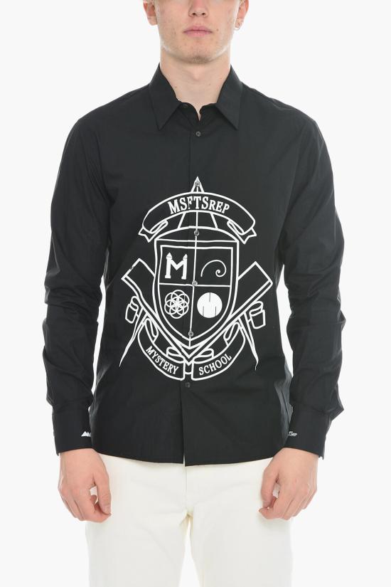  미스치프리퍼블릭 긴팔 긴팔 셔츠 33MSFE01S8 226901 99 Black