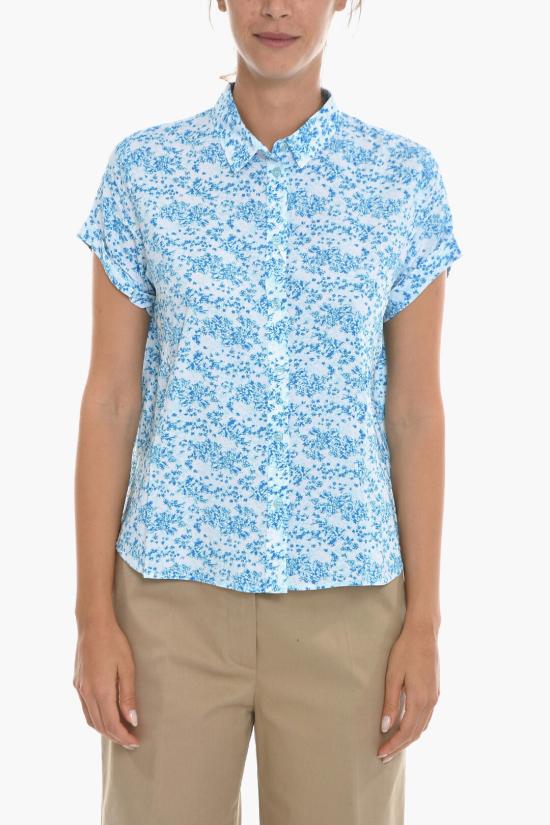  삼소앤삼소 셔츠 F19223315 0 IBIZA SEAWEED Bianco Blu