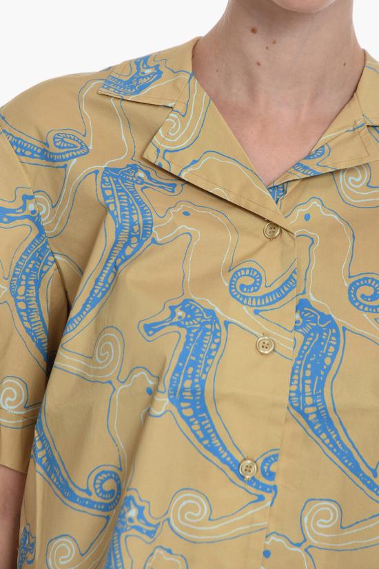  삼소앤삼소 셔츠 F22200105 0 AQUA SEAHORSE Beige - SAMSOE SAMSOE