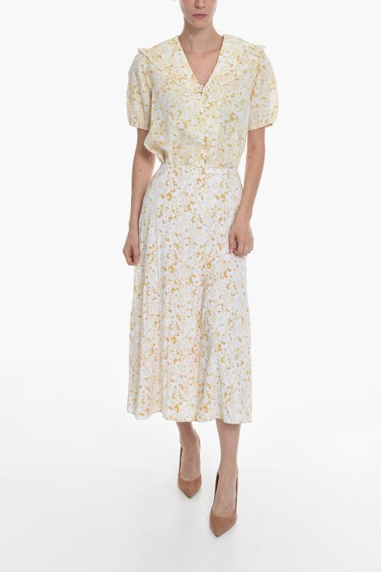  삼소앤삼소 롱 스커트 F22200136 0 DESERT FLOWER Beige Bianco - SAMSOE SAMSOE