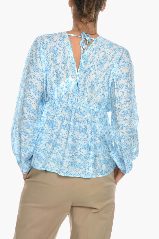  삼소앤삼소 블라우스 F22200123 0 IBIZA SEAWEED Light blue - SAMSOE SAMSOE