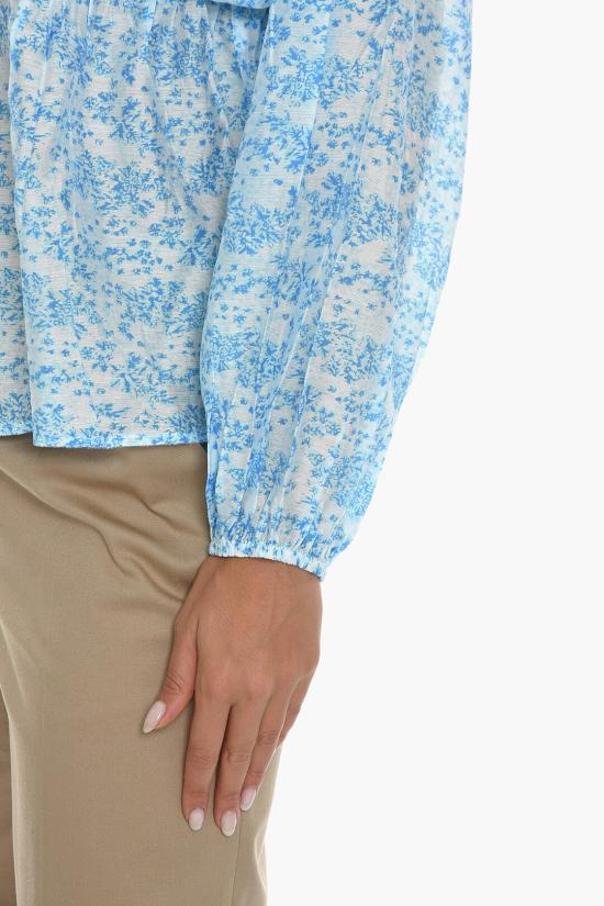  삼소앤삼소 블라우스 F22200123 0 IBIZA SEAWEED Light blue - SAMSOE SAMSOE