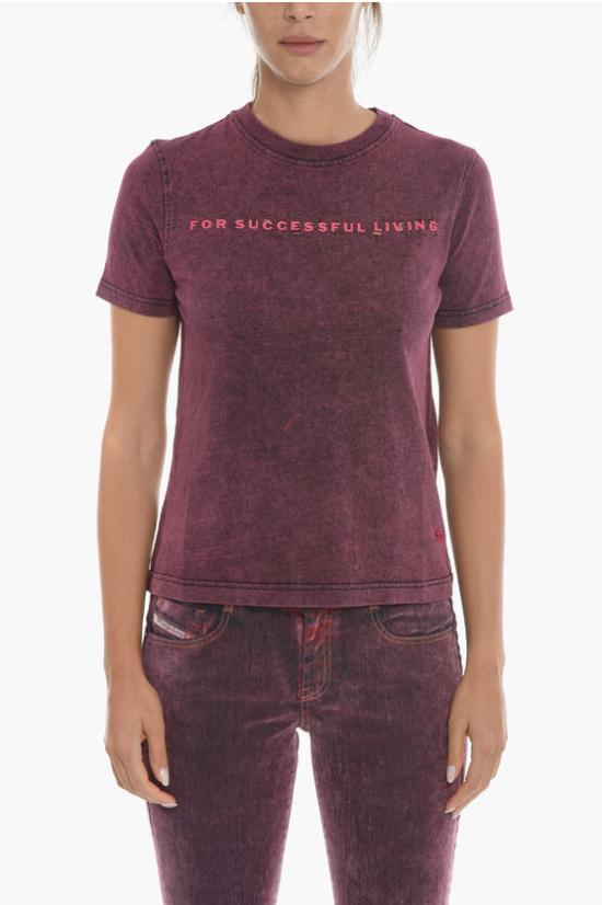  디젤 반팔 티셔츠 A06776 0DGAF 44U Burgundy