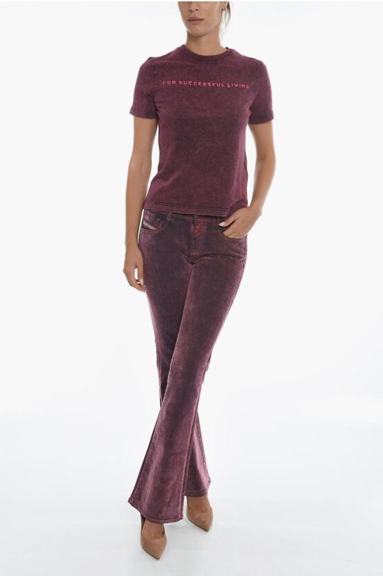  디젤 반팔 티셔츠 A06776 0DGAF 44U Burgundy - DIESEL