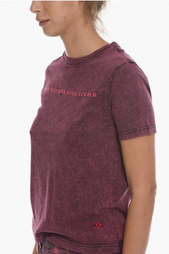  디젤 반팔 티셔츠 A06776 0DGAF 44U Burgundy - DIESEL