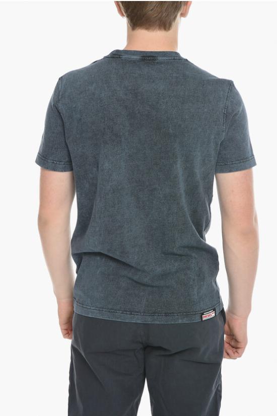  디젤 반팔 티셔츠 A06515 0DGAF 8MU Blue - DIESEL