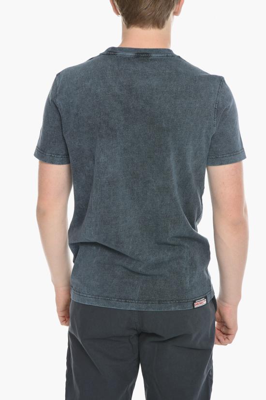  디젤 반팔 티셔츠 A06515 0DGAF 8MU Blue - DIESEL
