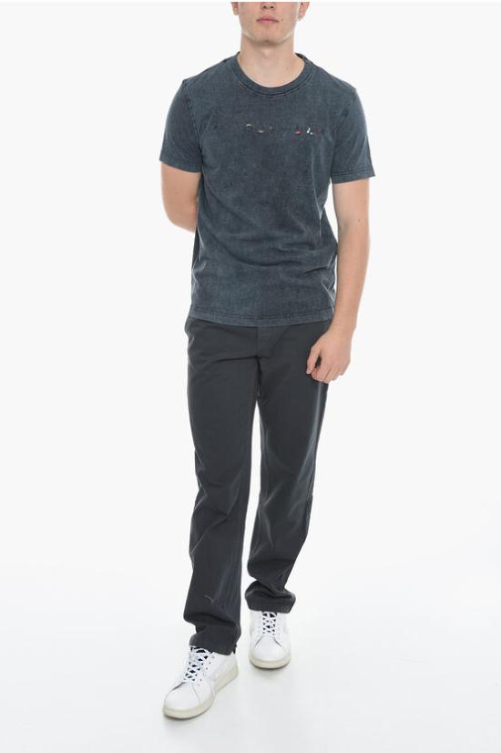  디젤 반팔 티셔츠 A06515 0DGAF 8MU Blue - DIESEL