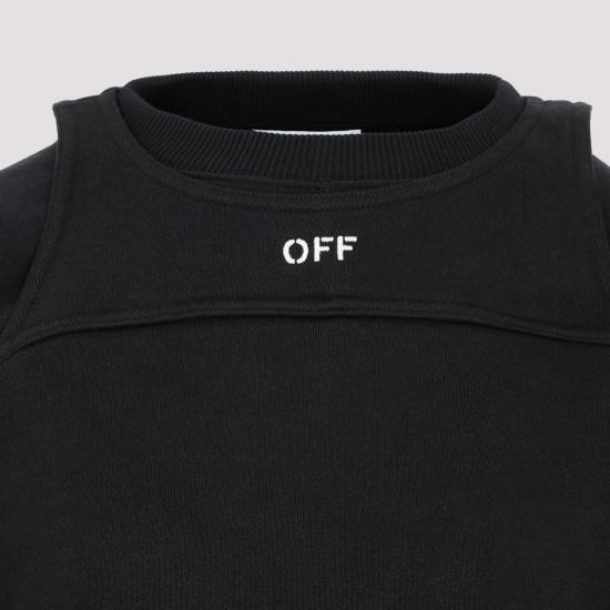 오프화이트 스웨터 OWBA071F23JER001 1001 black - OFF WHITE