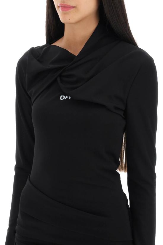  오프화이트 숏 원피스 OWDB486F23JER001 1001 black - OFF WHITE