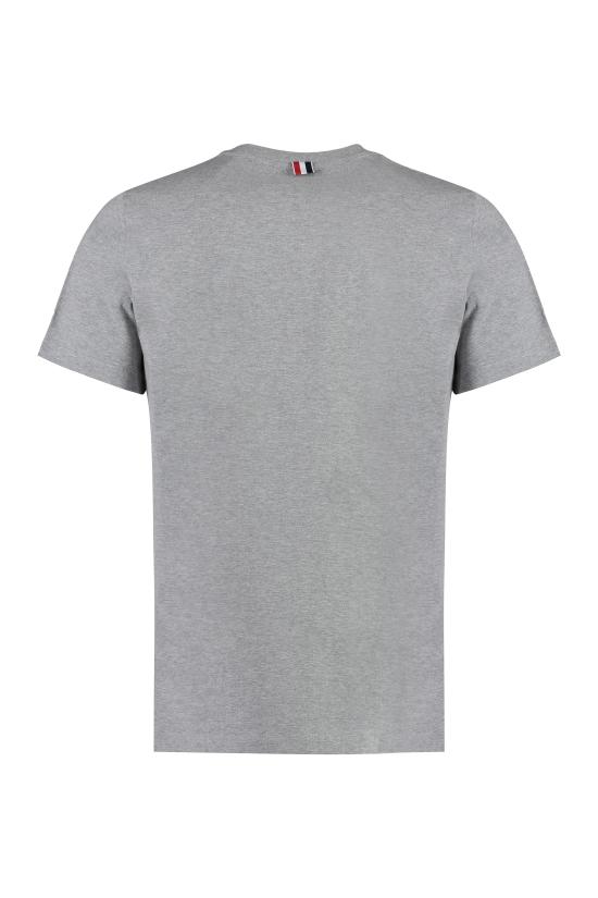 25SS 톰브라운 저지 릴렉스드 사이드 슬릿 티 MJS067A00042 055 grey - THOM BROWNE