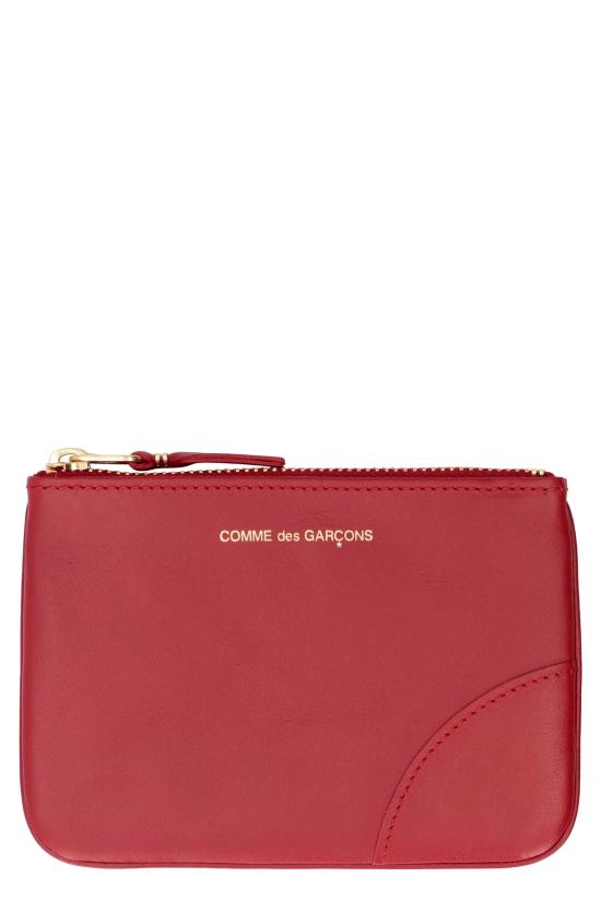  꼼데가르송 클래식 레더 라인 파우치 SA8100 4 Burgundy