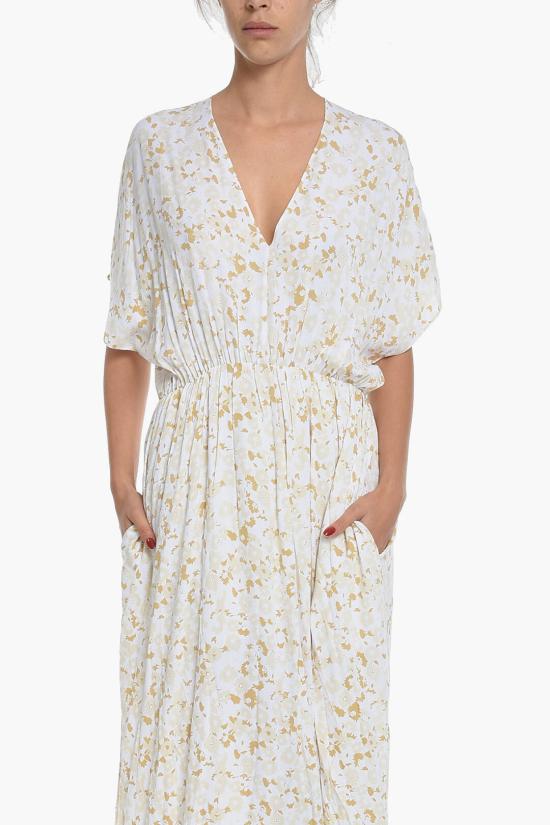  삼소앤삼소 롱 원피스 F20300220 0 DESERT FLOWER Beige, Bianco - SAMSOE SAMSOE