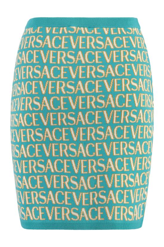  베르사체 숏 스커트 10112201A07960 5V540 turquoise - VERSACE