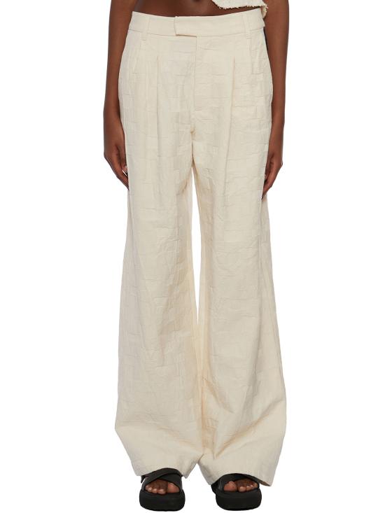  노스트라싼티시마 스트레이트 팬츠 F2BWOMP51 WHITE - NOSTRASANTISSIMA