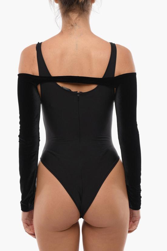  데이비드 코마 바디수트 티셔츠 AW22DK23BSVE BLK Black - DAVID KOMA