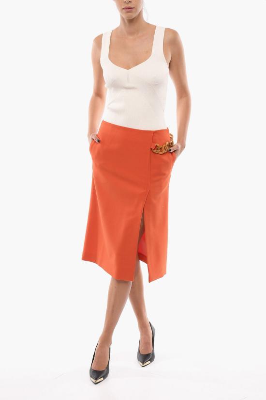  스텔라 맥카트니 미디 스커트 6300093AU7017510 Orange - STELLA MCCARTNEY