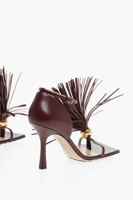  보테가베네타 런지 나파 태슬 샌들 힐/펌프스 716241VBSF0 6084 Burgundy - BOTTEGA VENETA