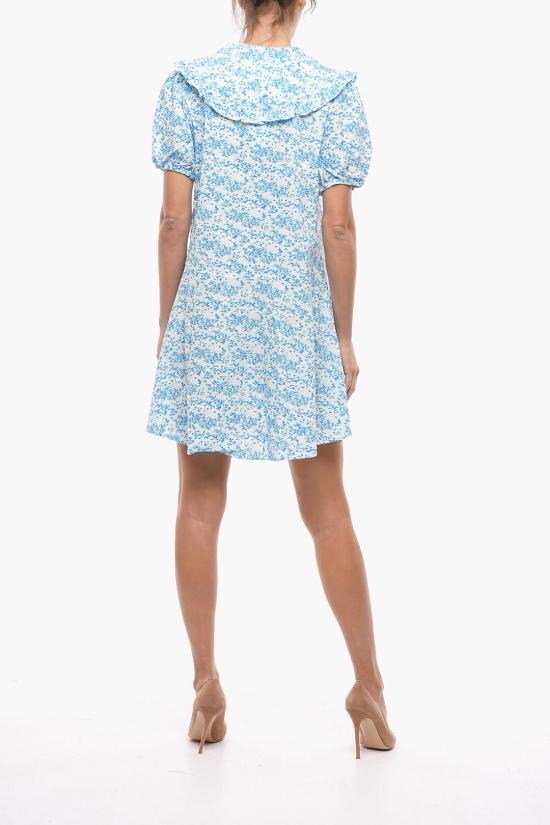  삼소앤삼소 숏 원피스 F22200132 0 IBIZA SEAWEED Bianco, Blu - SAMSOE SAMSOE