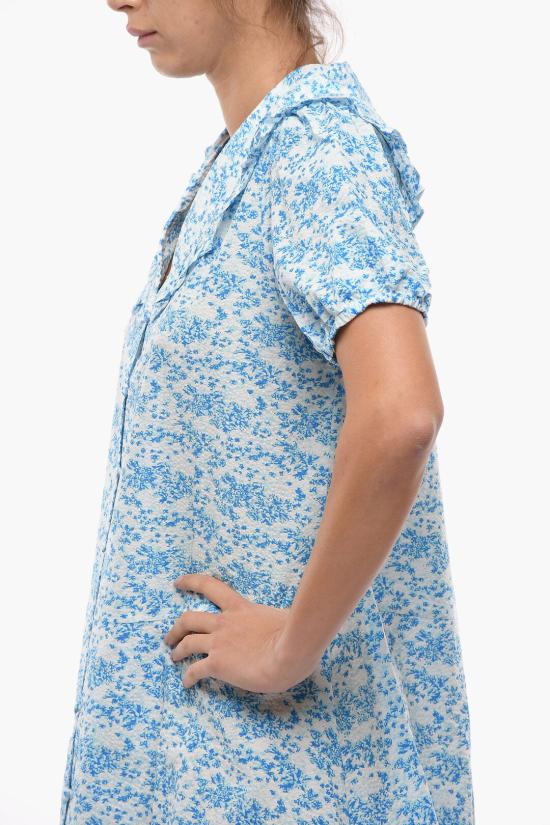  삼소앤삼소 숏 원피스 F22200132 0 IBIZA SEAWEED Bianco, Blu - SAMSOE SAMSOE