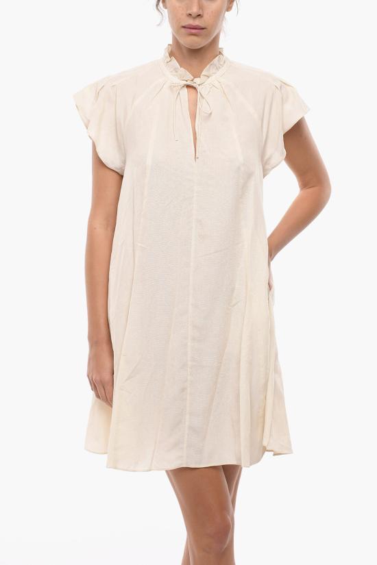  삼소앤삼소 숏 원피스 F20400287 0 ANGORA Beige - SAMSOE SAMSOE