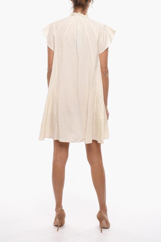  삼소앤삼소 숏 원피스 F20400287 0 ANGORA Beige - SAMSOE SAMSOE