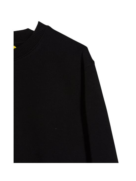  [키즈] 오프화이트 캐시미어 니트 OBBA001S22FLE004 1018 BLACK YELLOW - OFF WHITE