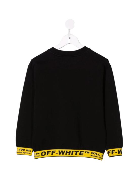  [키즈] 오프화이트 캐시미어 니트 OBBA001S22FLE004 1018 BLACK YELLOW - OFF WHITE