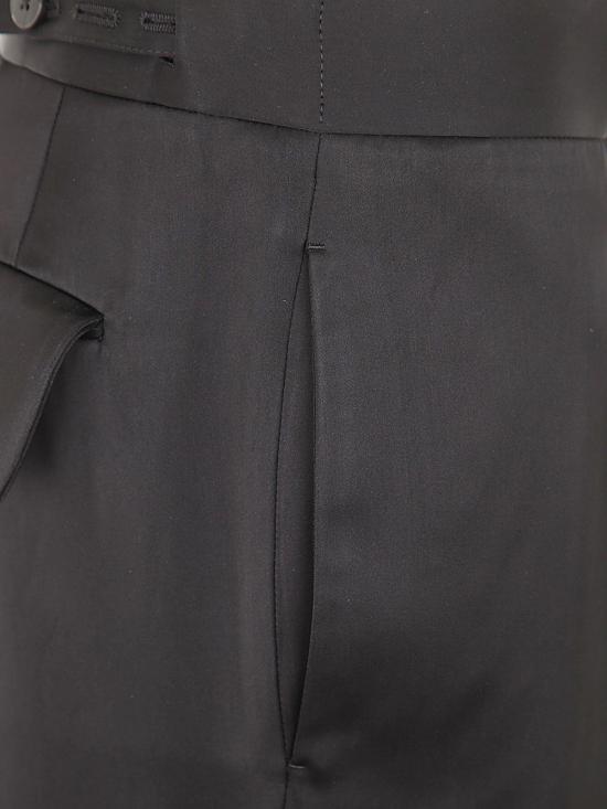  사피오 스트레이트 스트레이트 팬츠 N7 DOUBLESATIN D BLACK - SAPIO