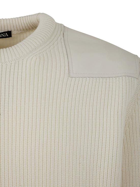  에르메네질도제냐 스웨터 UAB72 110 N91 WHITE - ERMENEGILDO ZEGNA
