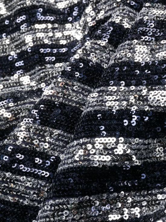  발망 숏 숏 원피스 BF1R2220XF82 SJG MARINE ARGENT - BALMAIN