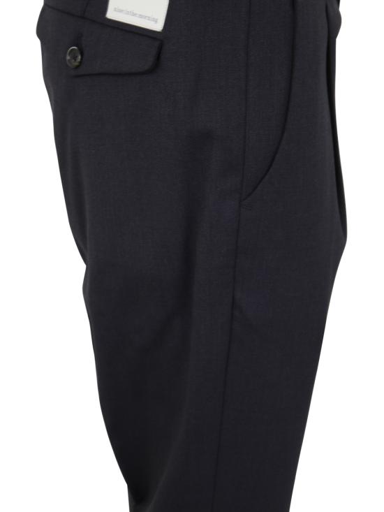  나인인더모닝 수트 팬츠 9FW23 FL131 MELANGE BLUE - NINE IN THE MORNING