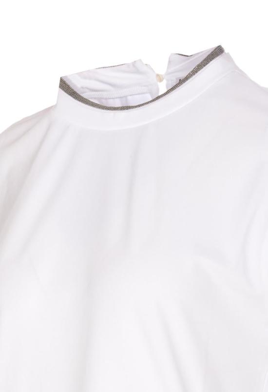 25FW 브루넬로 쿠치넬리 콘트라스트 트리밍  M0T18BD200C159 WHITE - BRUNELLO CUCINELLI