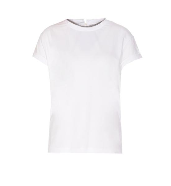 25FW 브루넬로 쿠치넬리 콘트라스트 트리밍  M0T18BD200C159 WHITE