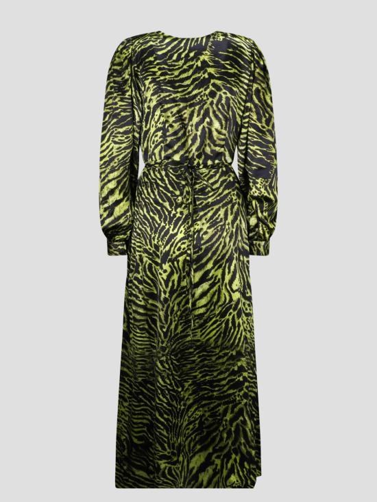  가니 롱 롱 원피스 F3653 LIME TIGER 852 - GANNI