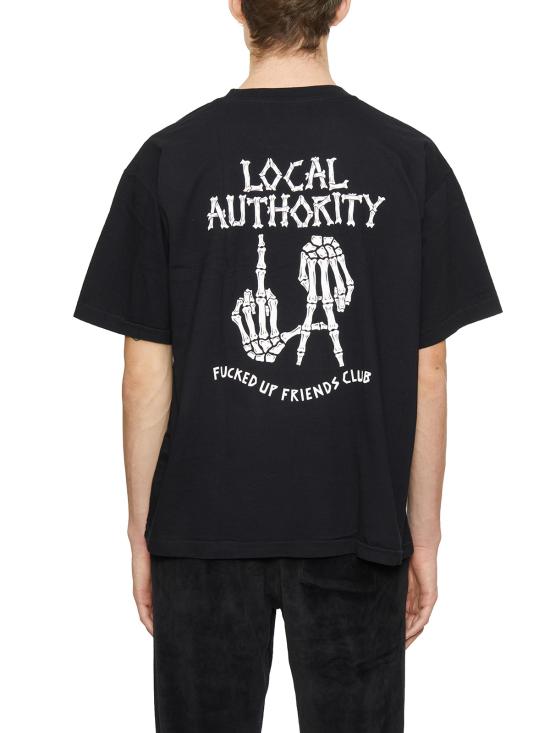  로컬 어쏘리티 반팔 티셔츠 GA23SSN13WASHEDBLACK Black - LOCAL AUTHORITY