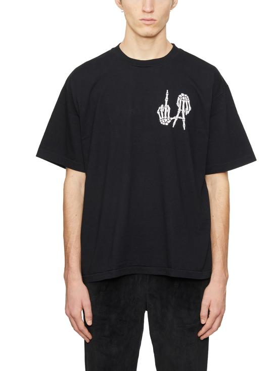  로컬 어쏘리티 반팔 티셔츠 GA23SSN13WASHEDBLACK Black