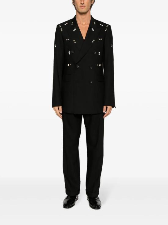  웨일즈보너 스트레이트 스트레이트 팬츠 WA23TR06WO03999 BLACK - WALES BONNER