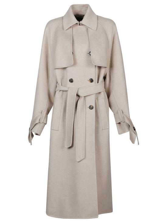 24FW 막스마라 팔콘 트렌치 코트  2310160335600 WHITE