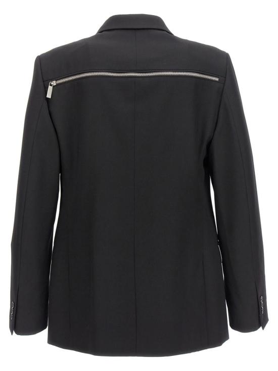  오프화이트 수트 자켓 OMEN072F23FAB00210101010 BLACK - OFF WHITE