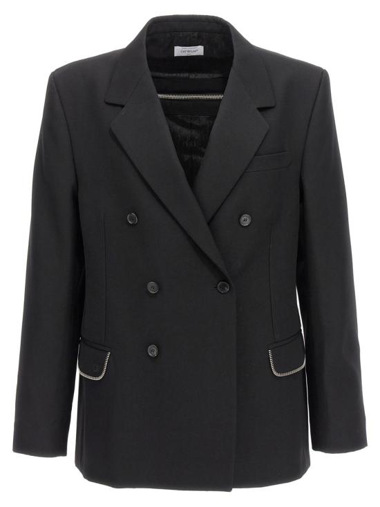  오프화이트 수트 자켓 OMEN072F23FAB00210101010 BLACK