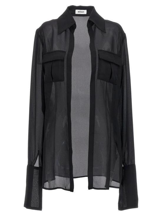  모놋 블라우스 SS23208BLACK Black