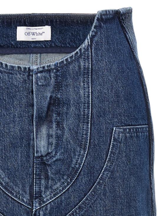  오프화이트 데님 스커트 OWYF019S23DEN00145004500 BLUE - OFF WHITE