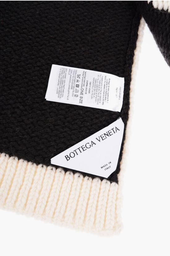  보테가베네타 / 남성 바이컬러 자카드 머플러/스카프 708711V24O0 2200 Bianco Marrone BPG - BOTTEGA VENETA